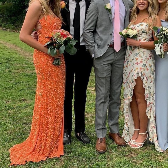 Rachel Allan Orange Size 4 Prom Dress - Picture 4 of 14